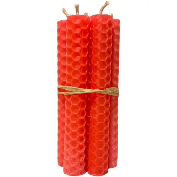 Peach - Beeswax Spell Candles